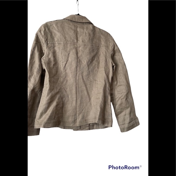Chico 100% Linen Military Style Blazer EUC - Picture 2 of 4